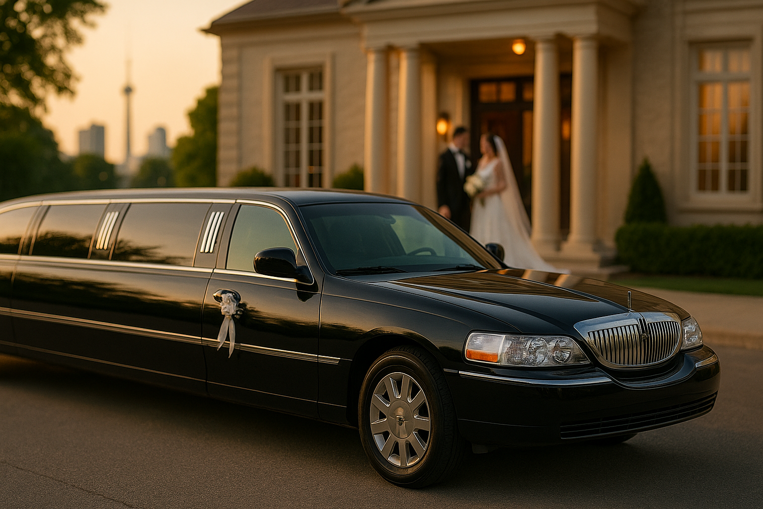 Luxury Black Stretch Limousine Toronto Wedding
